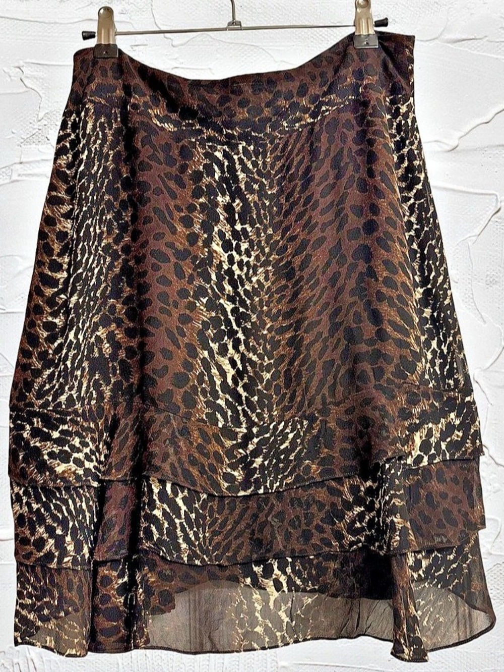 Express Silk Animal Print Mini Skirt Size Small Like New